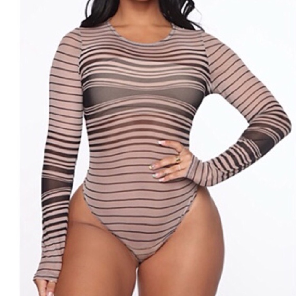 Striped bodysuit